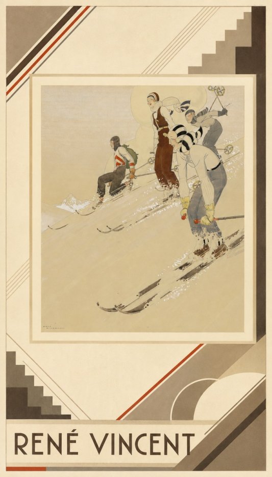 René Vincent Skiers No4 - Plakát