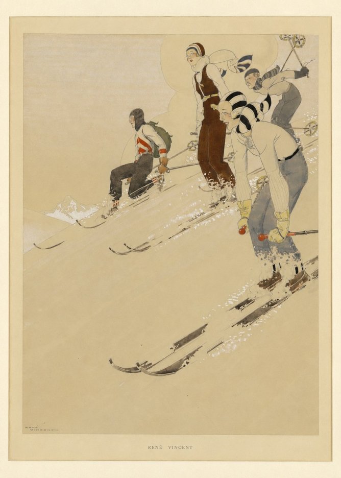 René Vincent Skiers No5 - Plakát
