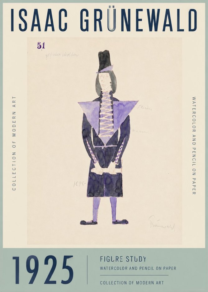 Isaac Grünewald Figure Study, 1925 No3 - Plakát