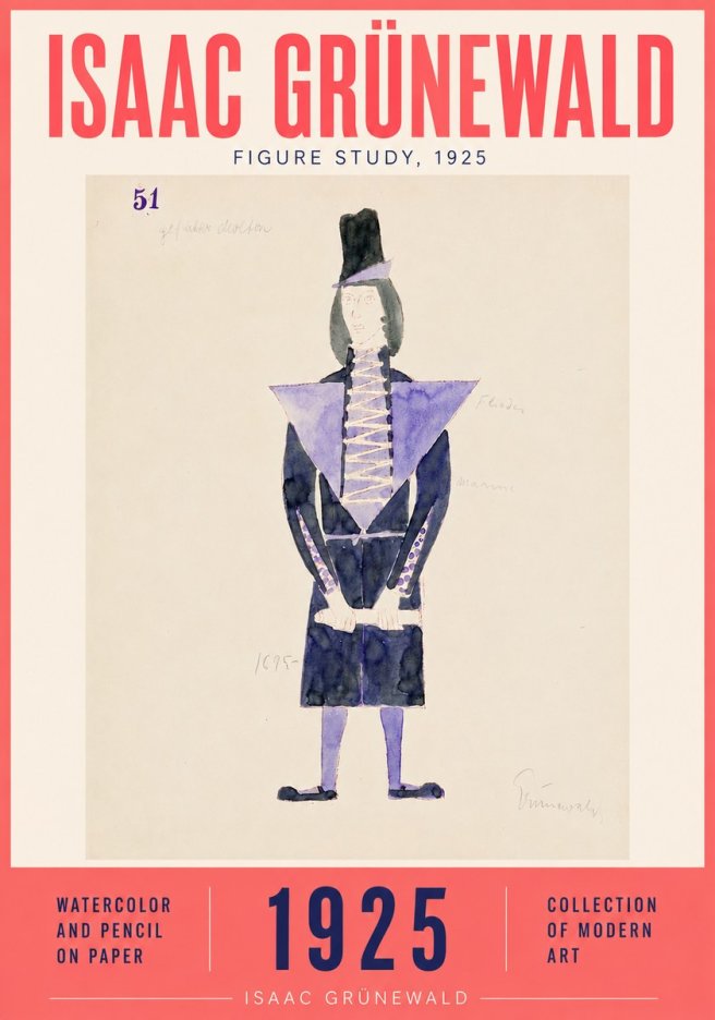 Isaac Grünewald Figure Study, 1925 No4 - Plakát