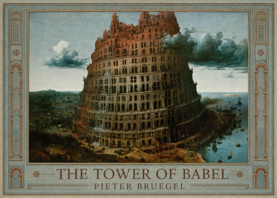 Pieter Bruegel The Tower of Babel XII No1 - Plakát