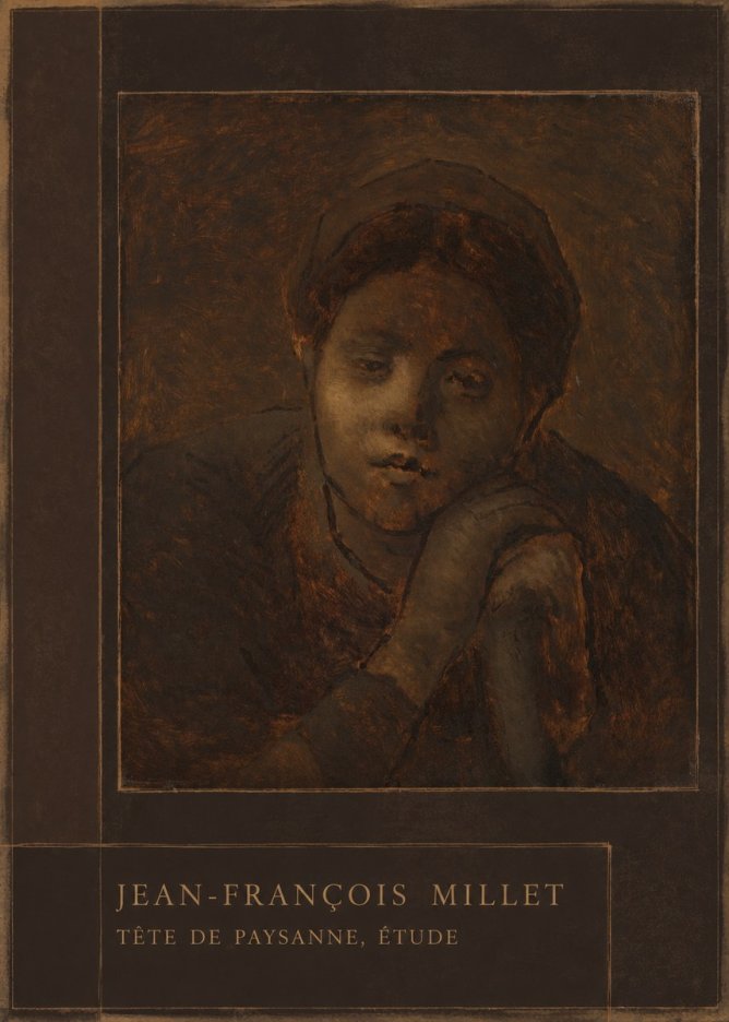 Jean-François Millet Tête De Paysanne, Étude No3 - Plakát