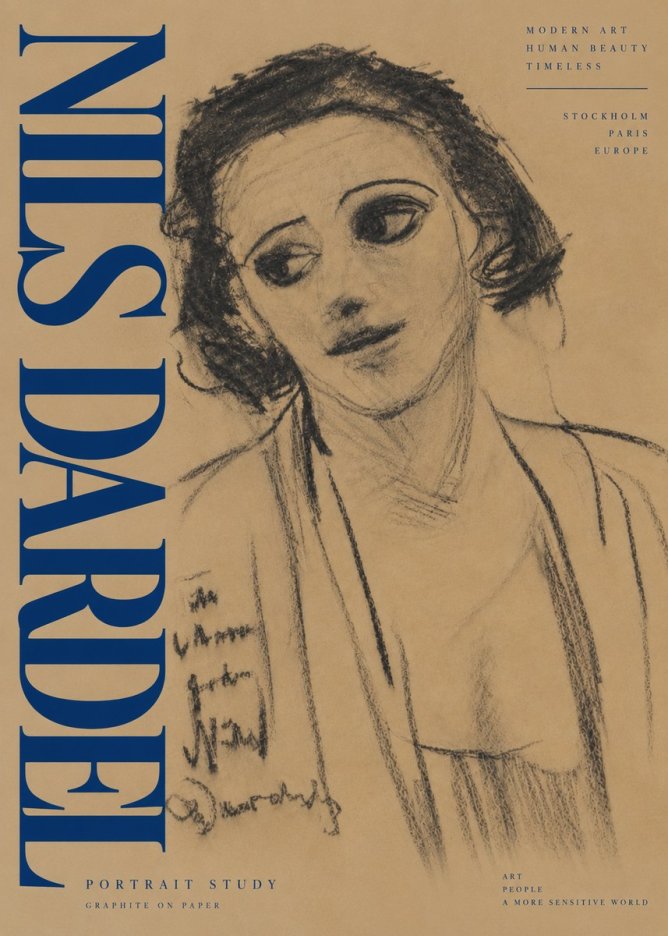 Nils Dardel Portrait Study No3 - Plakát