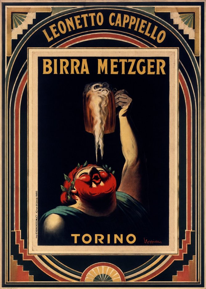 Leonetto Cappiello Birra Metzger No6 - Plakát