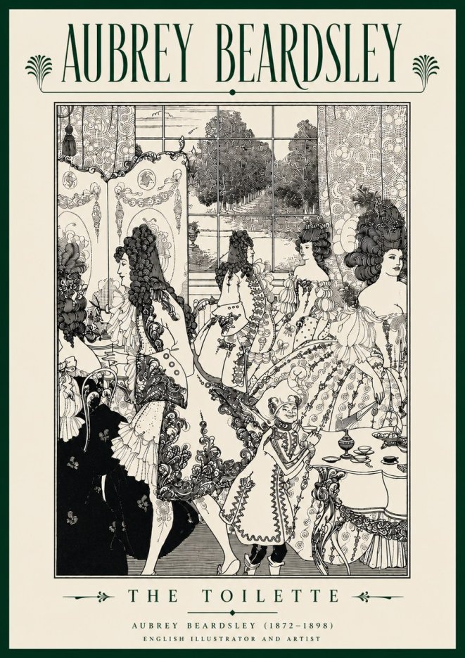 Aubrey Beardsley The Toilette No5 - Plakát