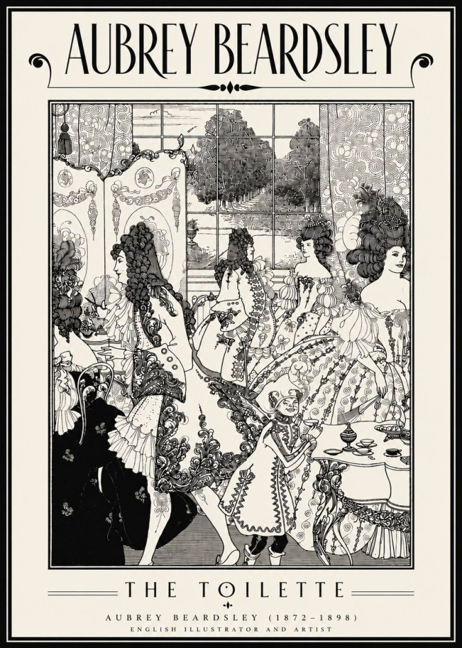 Aubrey Beardsley The Toilette No6 - Plakát