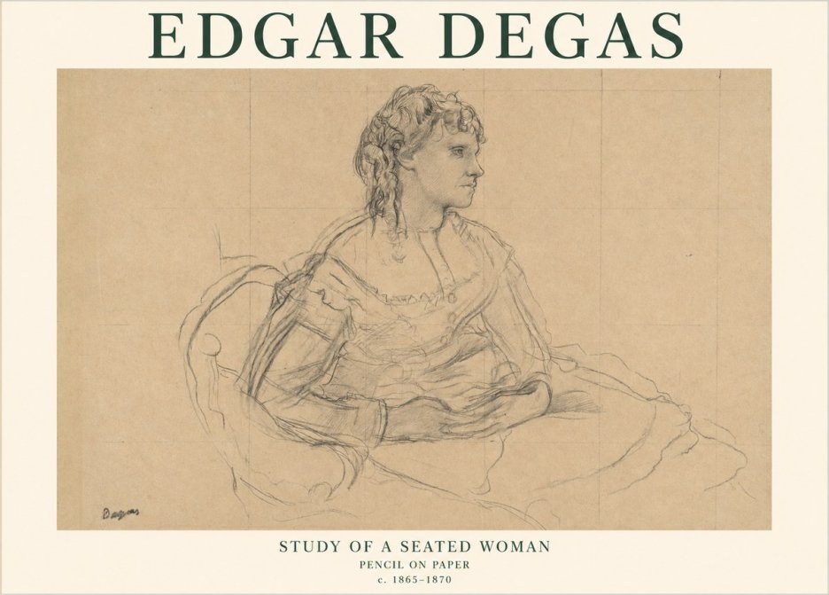 Edgar Degas Study of a Seated Woman No1 - Plakát