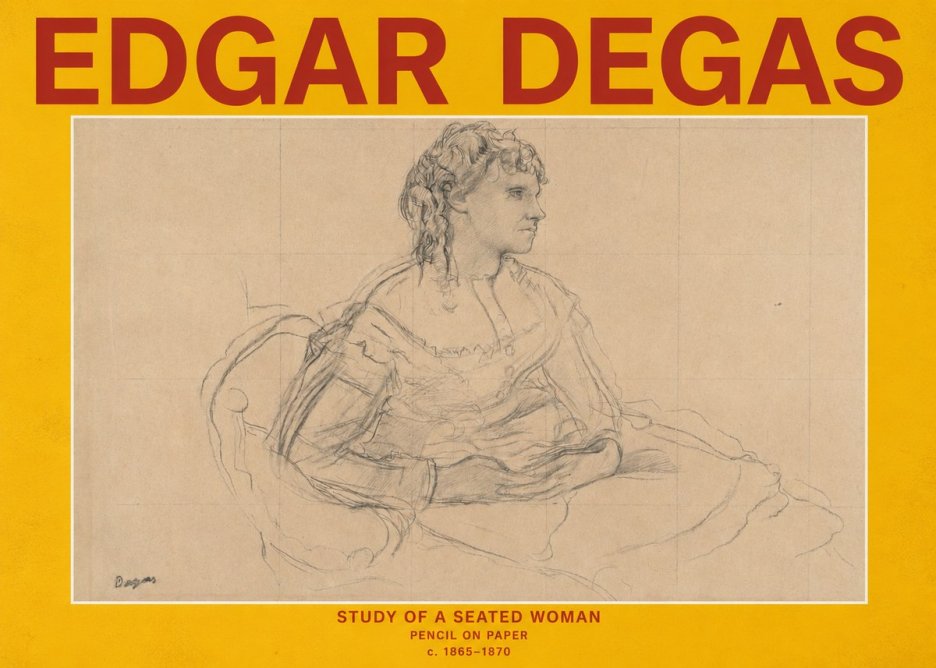 Edgar Degas Study of a Seated Woman No2 - Plakát