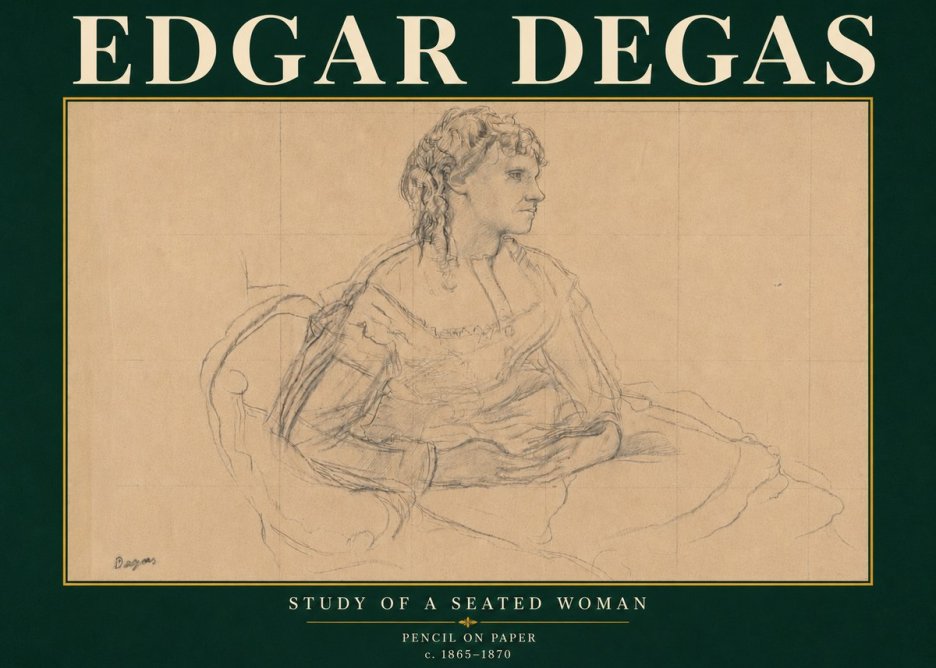 Edgar Degas Study of a Seated Woman No6 - Plakát
