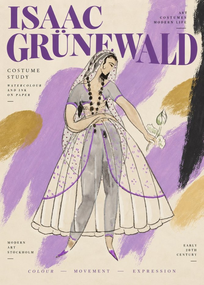 Isaac Grünewald Costume Study IV No2 - Plakát