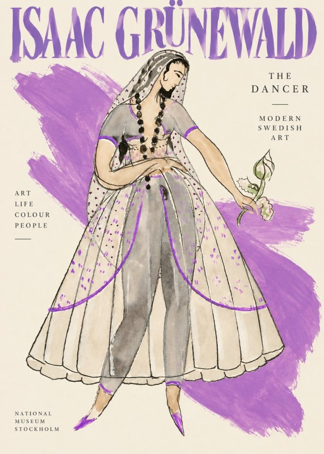 Isaac Grünewald Costume Study IV No4 - Plakát