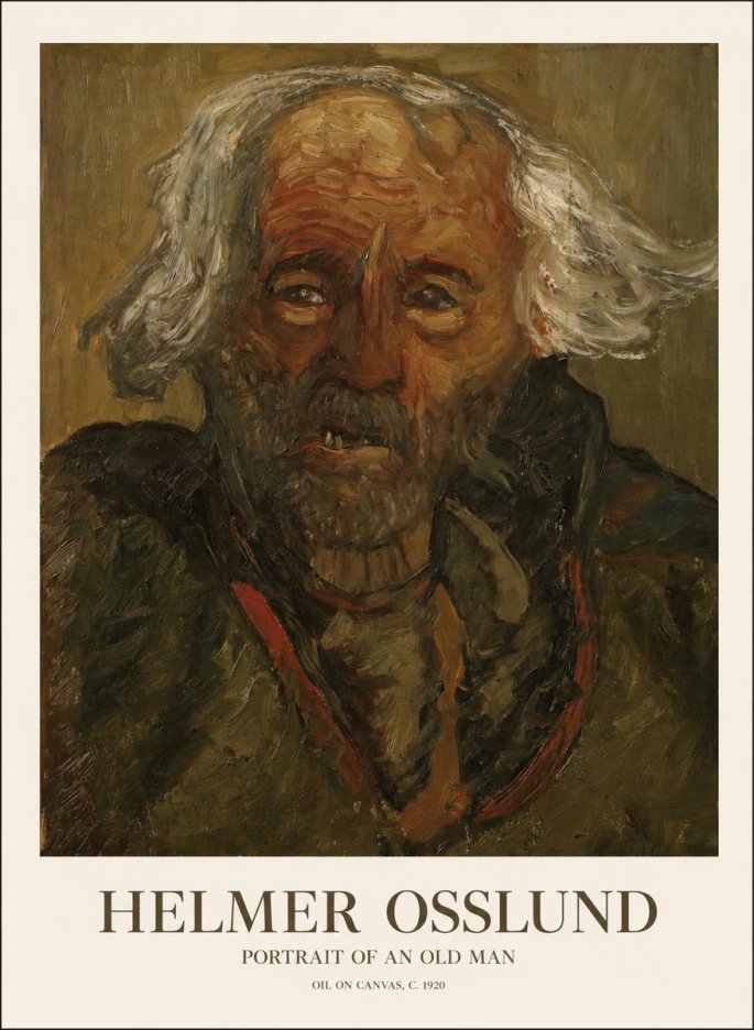 Helmer Osslund Portrait of an Old Man No1 - Plakát