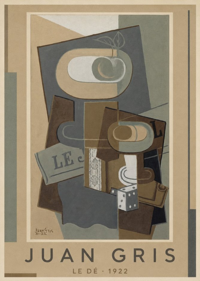 Juan Gris Le Dé No1 - Plakát