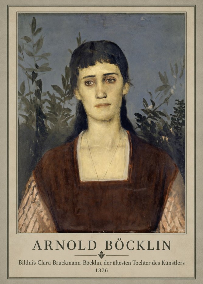 Arnold Böcklin Bildnis Clara Bruckmann-böcklin, Der Ältesten Tochter Des Künstlers No1 - Plakát