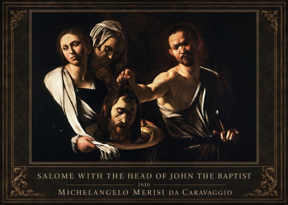 Michelangelo Merisi da Caravaggio Salome with the Head of John the Baptist No1 - Plakát