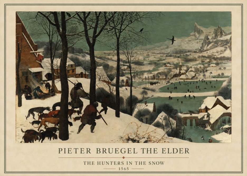 Pieter Bruegel The Hunters in the Snow I No1 - Plakát