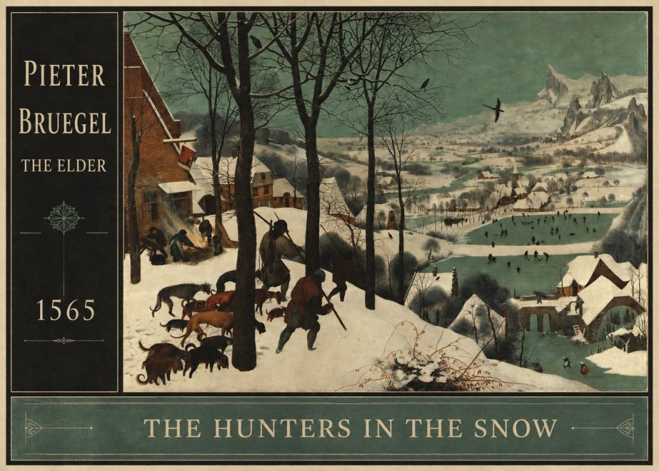 Pieter Bruegel The Hunters in the Snow I No2 - Plakát