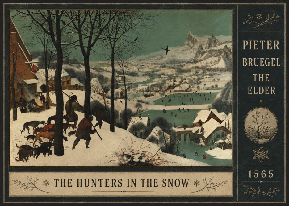 Pieter Bruegel The Hunters in the Snow I No4 - Plakát