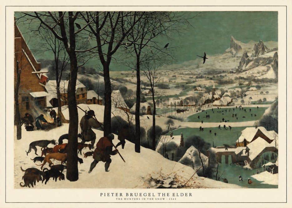 Pieter Bruegel The Hunters in the Snow I No5 - Plakát