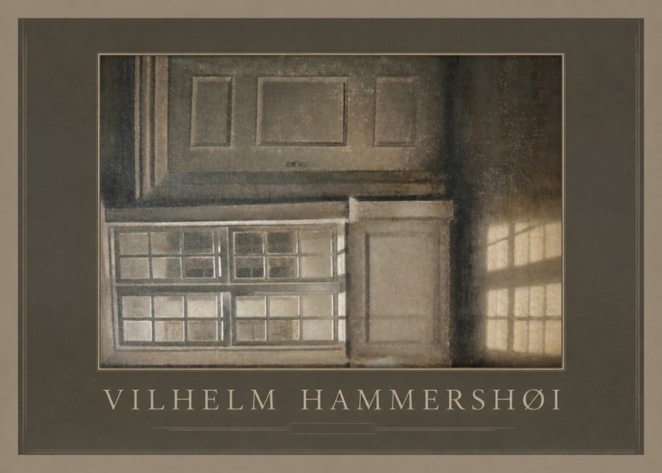 Vilhelm Hammershøi Interior with Window No1 - Plakát