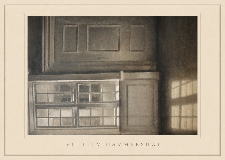 Vilhelm Hammershøi Interior with Window No5 - Plakát