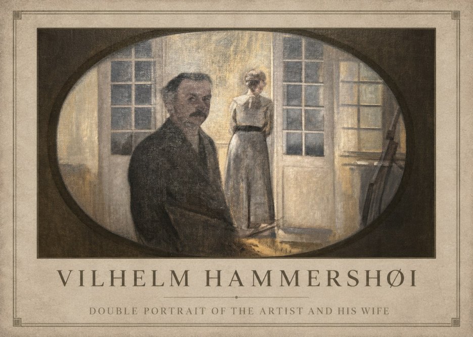 Vilhelm Hammershøi Double Portrait of the Artist and His Wife No1 - Plakát