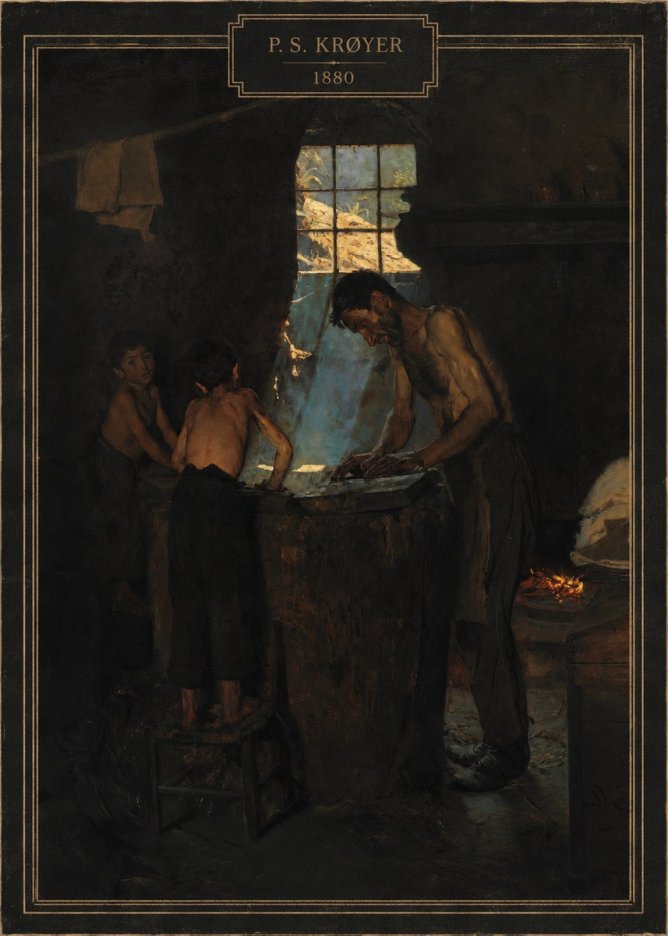 P.S. Krøyer A Forge No3 - Plakát