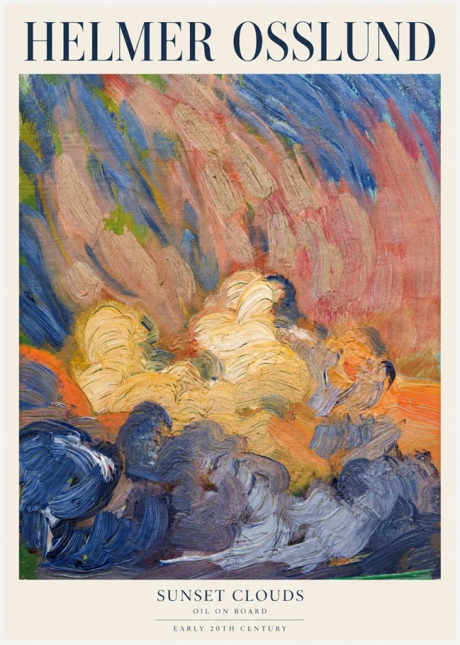 Helmer Osslund Sunset Clouds No1 - Plakát