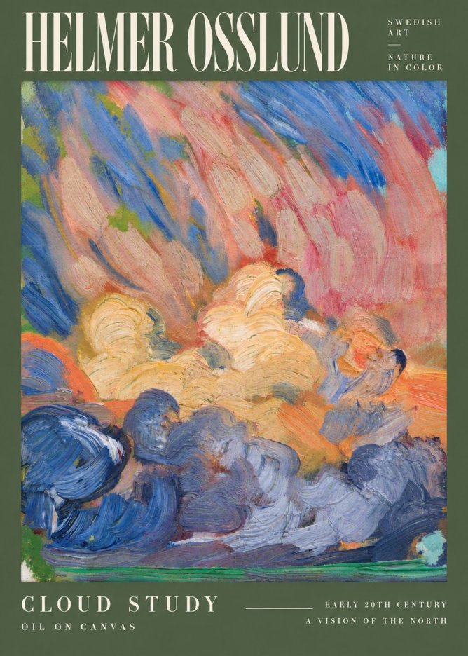Helmer Osslund Sunset Clouds No6 - Plakát