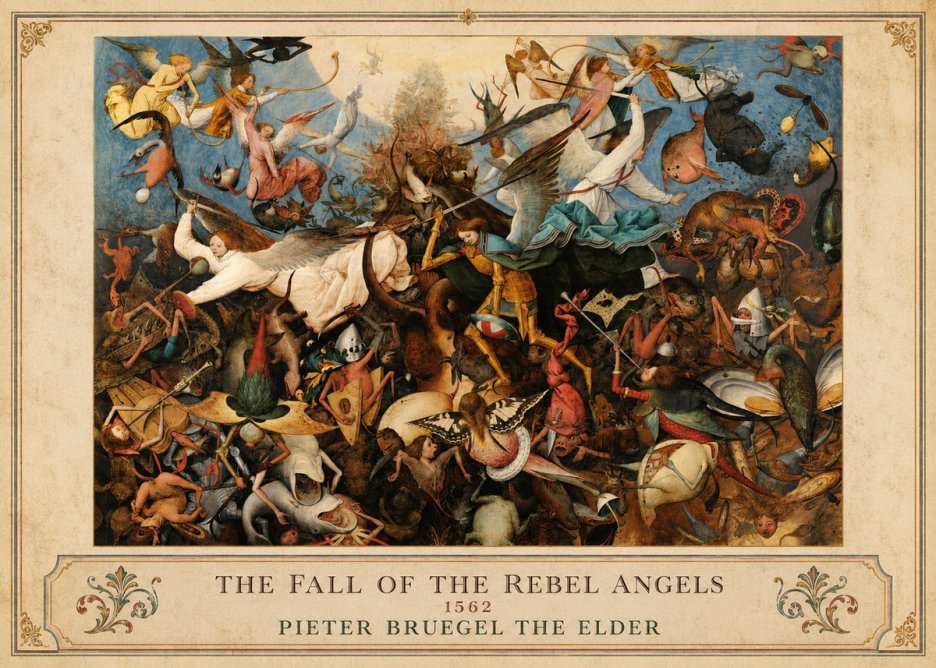 Pieter Bruegel The Fall of the Rebel Angels III No5 - Plakát