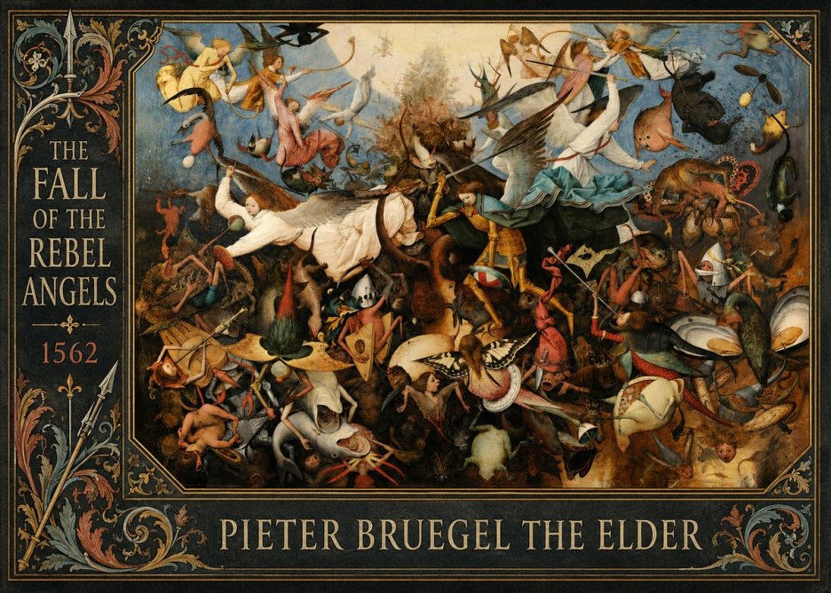 Pieter Bruegel The Fall of the Rebel Angels III No6 - Plakát