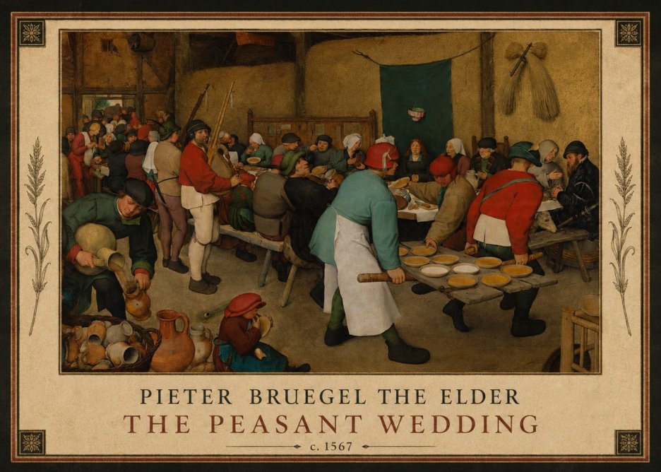 Pieter Bruegel The Peasant Wedding V No1 - Plakát