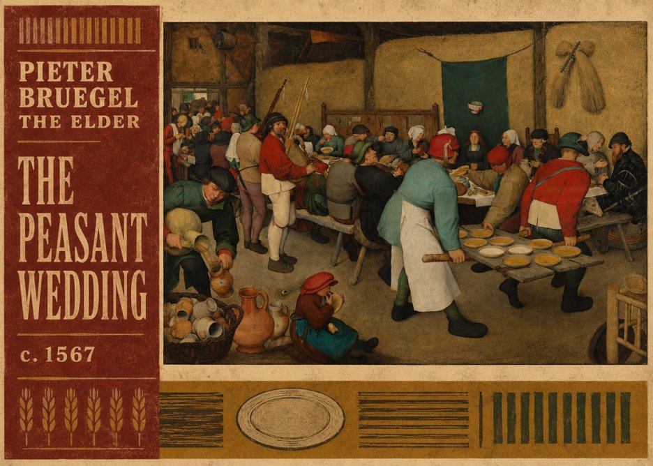 Pieter Bruegel The Peasant Wedding V No2 - Plakát