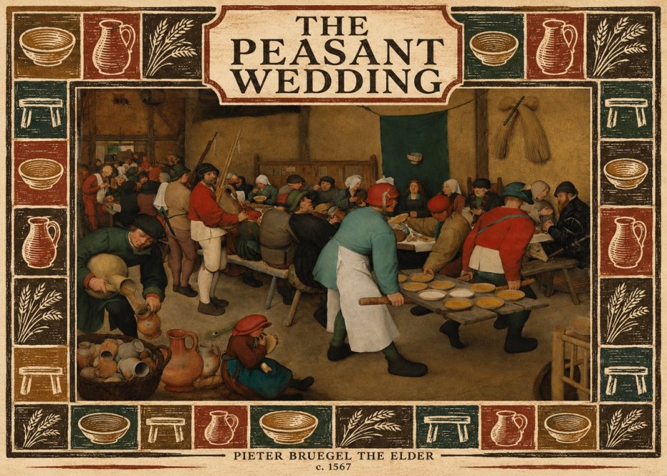 Pieter Bruegel The Peasant Wedding V No6 - Plakát