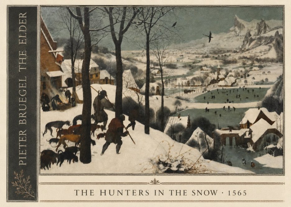 Pieter Bruegel The Hunters in the Snow II No2 - Plakát