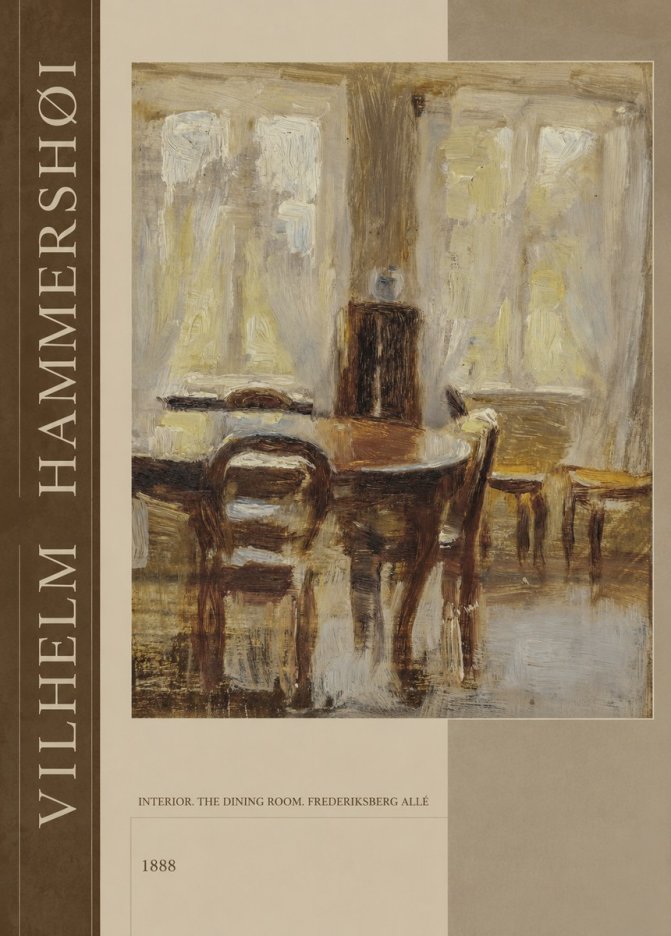 Vilhelm Hammershøi Interior. the Dining Room. Frederiksberg Allé No6 - Plakát