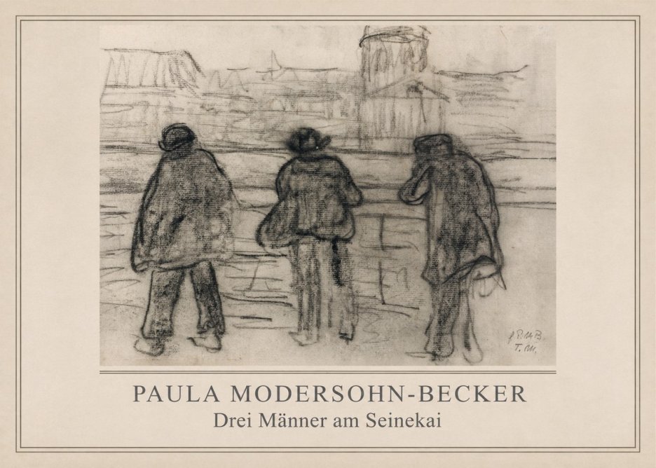 Paula Modersohn-Becker Drei Männer Am Seinekai No2 - Plakát