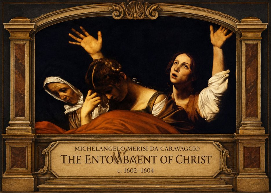 Michelangelo Merisi da Caravaggio The Entombment of Christ I No3 - Plakát