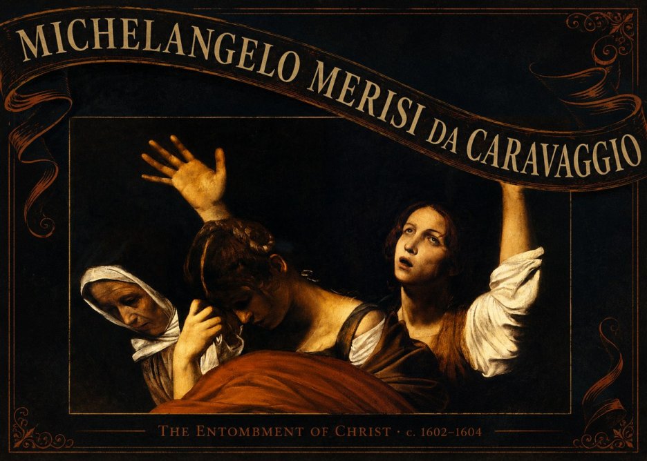 Michelangelo Merisi da Caravaggio The Entombment of Christ I No6 - Plakát