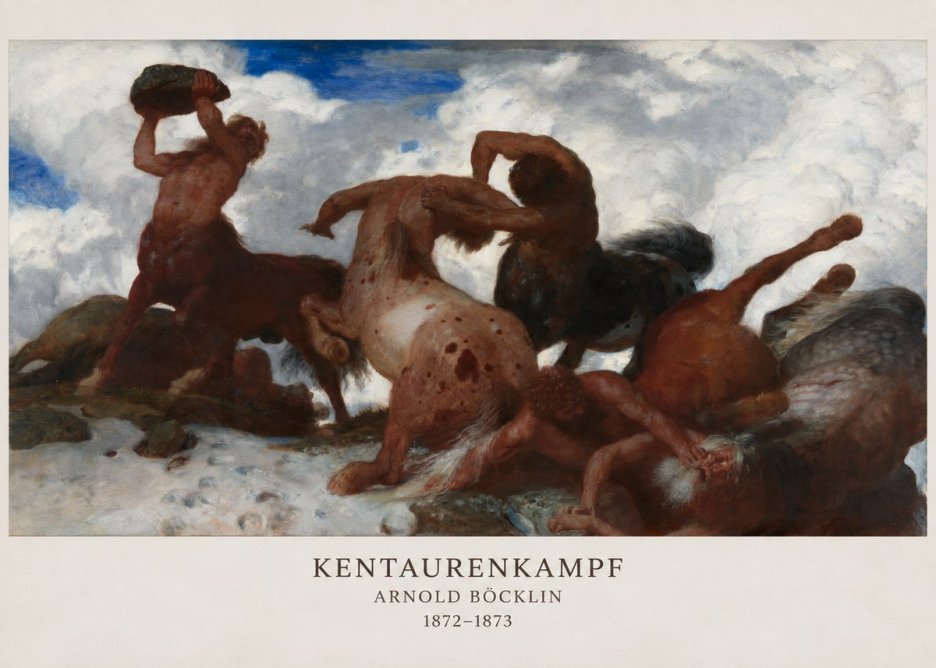 Arnold Böcklin Kentaurenkampf No2 - Plakát