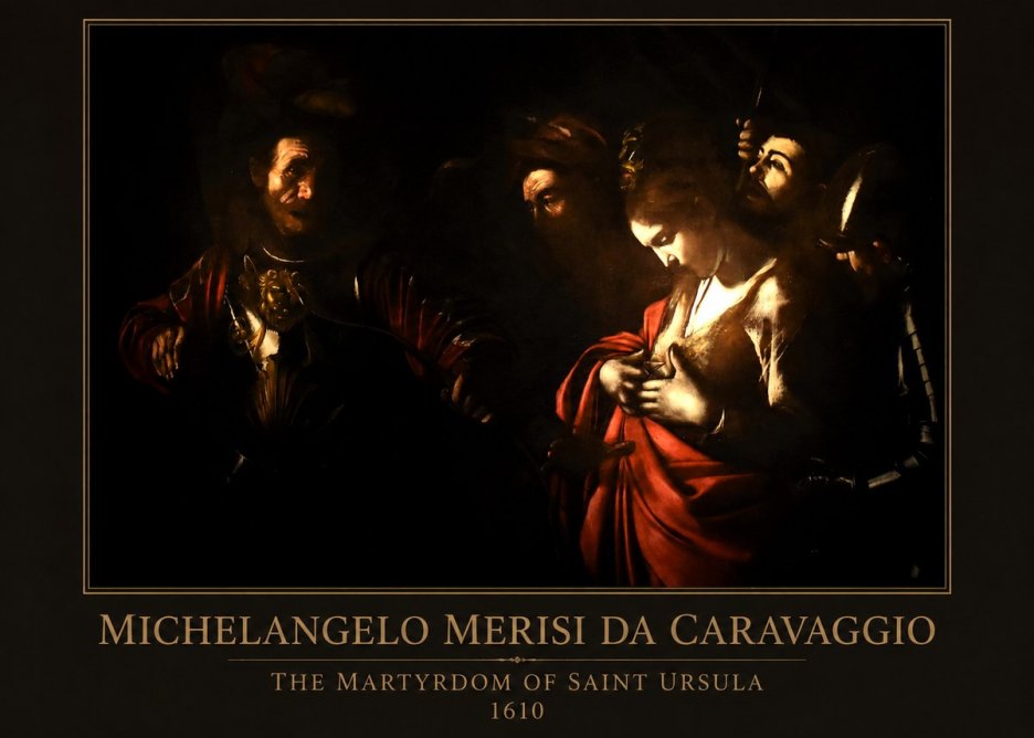 Michelangelo Merisi da Caravaggio The Martyrdom of Saint Ursula No1 - Plakát