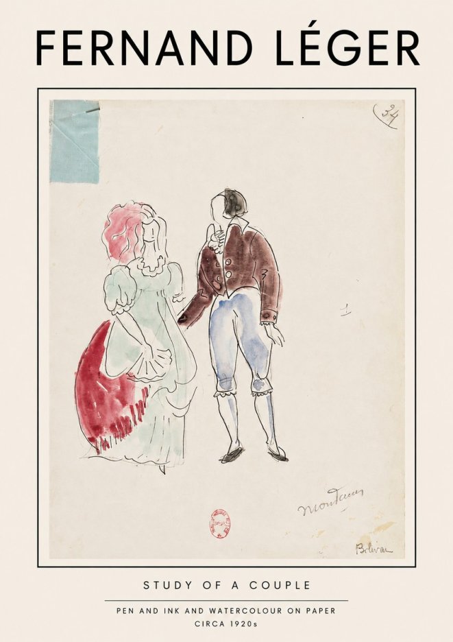 Fernand Léger Study of a Couple No2 - Plakát
