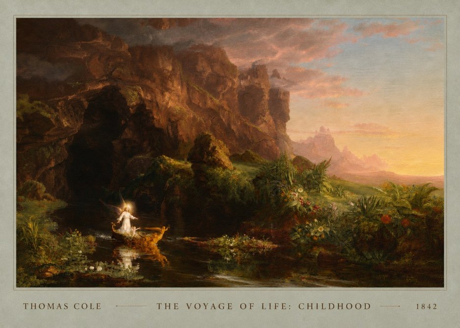 Thomas Cole The Voyage of Life: Childhood III No5 - Plakát