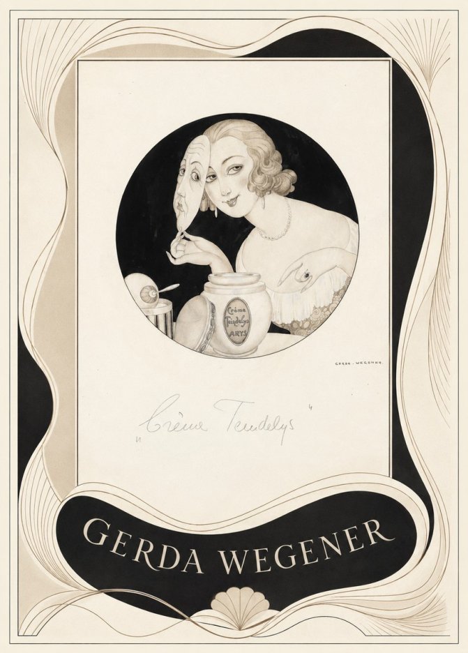 Gerda Wegener Crème Teindelys I No3 - Plakát