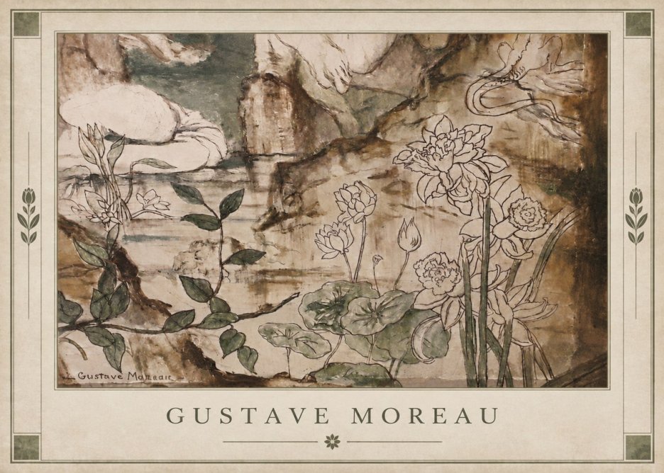 Gustave Moreau Floral Study No3 - Plakát