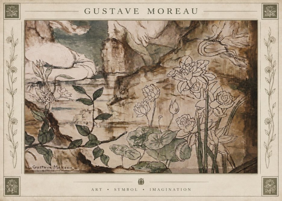 Gustave Moreau Floral Study No5 - Plakát