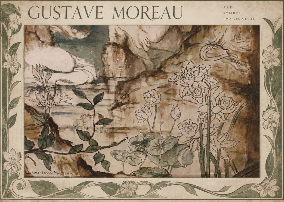 Gustave Moreau Floral Study No6 - Plakát
