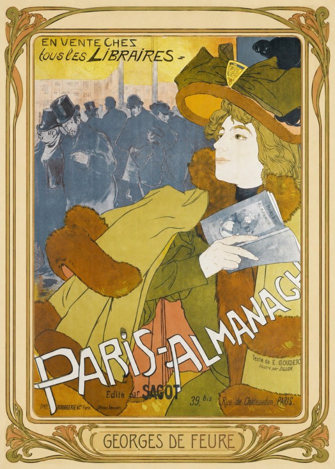Georges de Feure Paris-almanach I No1 - Plakát