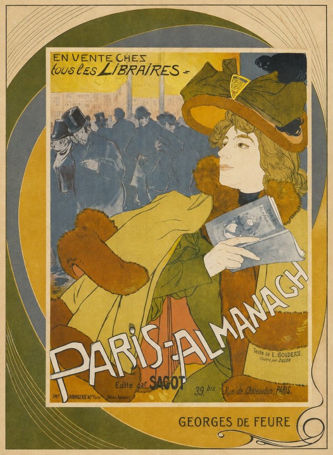 Georges de Feure Paris-almanach I No3 - Plakát