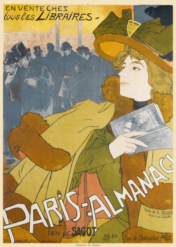 Georges de Feure Paris-almanach I No6 - Plakát